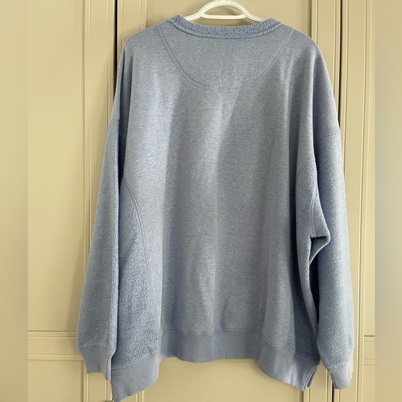 NWT Aerie Très Chic Chenille Oversized Sweatshirt in Monaco Blue - Picture 12 of 14